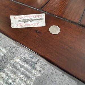 Collector's  Snap-on Silver-tone Pin - Introductory Offer Insert